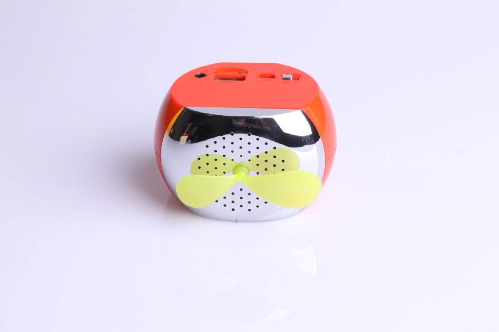 Apple style Mini Stereo Speaker Music MP3 Player FM Radio  5
