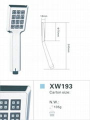 ABS PLASTIC HANDHELD SHOWER HEAD XW193