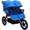 Tike Tech X3 Sport All Terrain Double Stroller - Pacific Blue 1