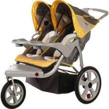 Instep Grand Safari Swivel Wheel Double Stroller Color: Gray/Yellow