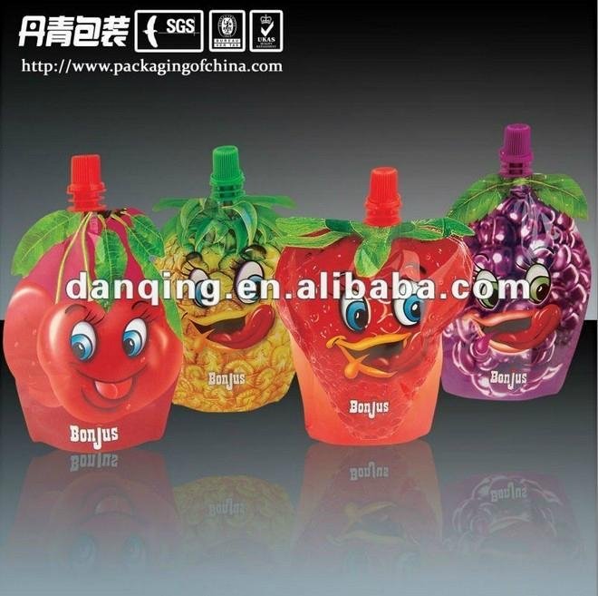 Gravure Printing Packaging DoyPack With Spout for Juice Packing
