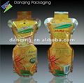 Plastic printing Doypack with perforation and filling mouth for juice packaging 1