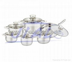 12pcs surgical stainless steel cookware set