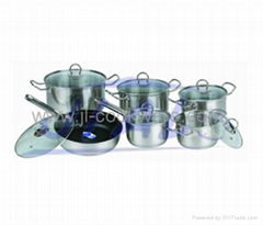 12pcs surgical stainless steel cookware set