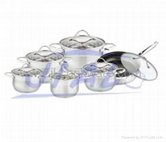 12pcs surgical stainless steel cookware set