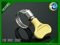 American type hose clamp with plastic