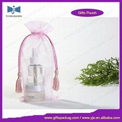 Drawstring organza cosmetic bag