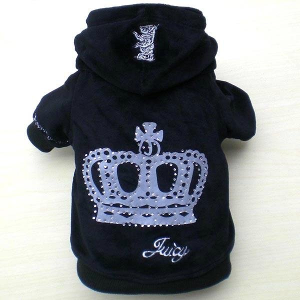 dog coat with high quality velvet materil and hat design 2