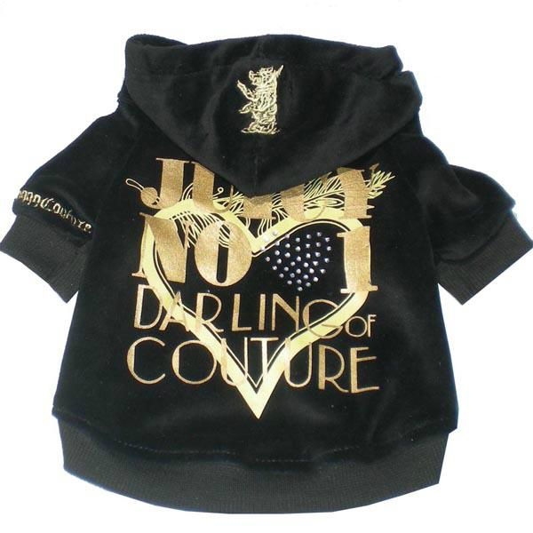 dog coat with high quality velvet materil and hat design 4