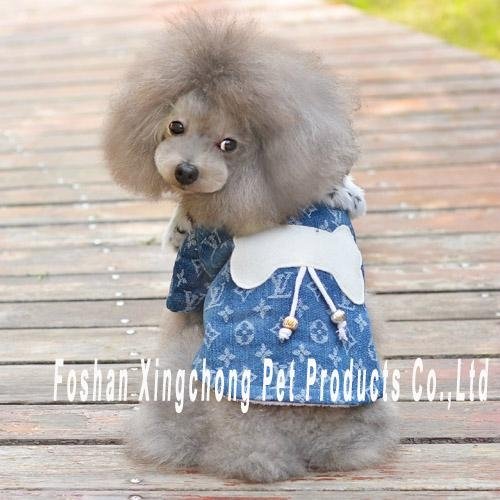double layer warmly pet dog clothe with luxury collar