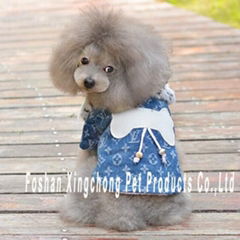 double layer warmly pet dog clothe with luxury collar