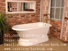 cast iron clawfoot bathtub