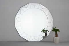 modern circle decoritive bathroom wall mirror