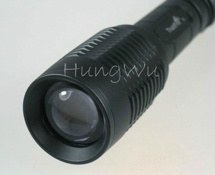 High power rechargeable zoom flashlight torch 4