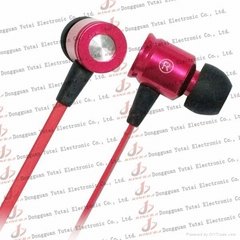 high end and new metal earphones with flat cable and mic