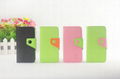 Colorful erect grain leather case for Apple iPhone 4/4s