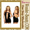 2013 New Arrival Sexy Black Strapless Club Mini Dress