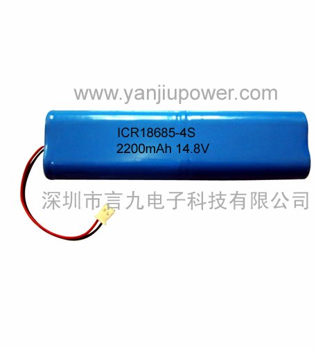 14.8V 2200mAh li-ion 18650 battery pack