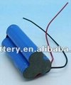 12V 2200mAh 18650 battery pack with 34x36x67mm 2