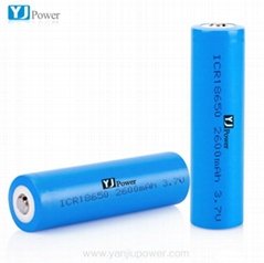 3.7V Cylindrical li-ion battery 18650 with 2600mAh 