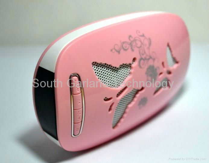 Butterfly style TF card pc speakers FM 3