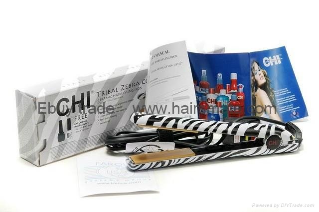 Hot flat ceramic hair straightener in USA Zebra White 2