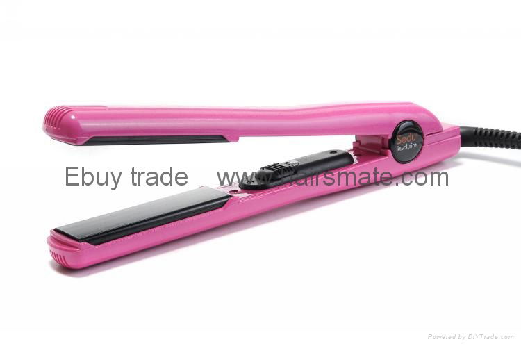 Wholesale professional nano tourmaline ionic s   ing iron 1 inch pate pink