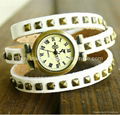 Cow Leather Rivets Charm Watch bracelet