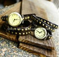 Cow Leather Rivets Charm Watch bracelet watch hot in Ebay 4