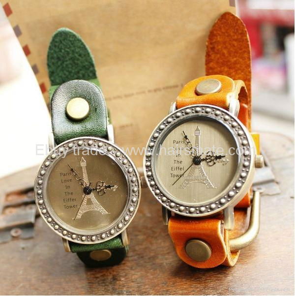 Cow Leather France Eiffel Tower his-and-hers watches  4