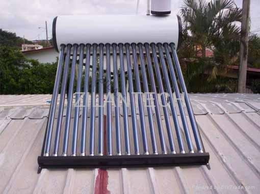 Coated steel solar water heater