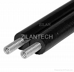 Insulated corrugated stainless steel tube