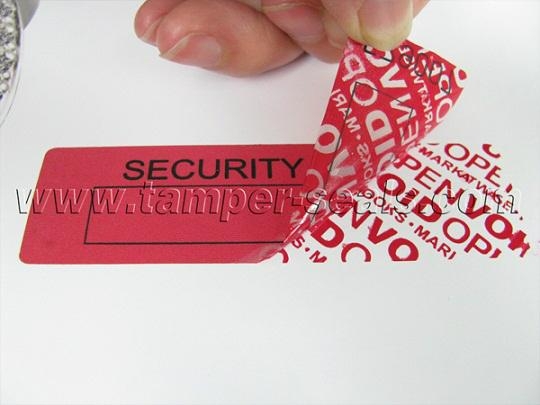 Tamper Evident Security Labels and Stickers For Sealing Aircraft with Car Door - NR-001 ...
