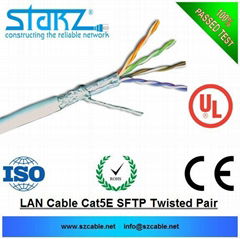 Shielded Twisted Pair cat5e Cable SFTP, BC/CCA, 4 pairs, solid