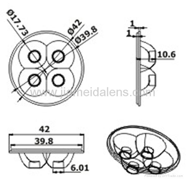 Plastic Led Lens For Bicycle Light Flashlight and Other Lights 2