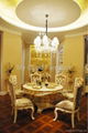 solid Furniture, high gloss dining room,gold foil decorate