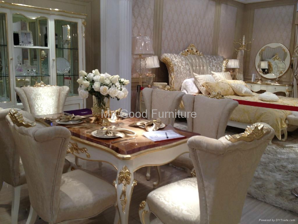 solid Furniture, new style dining room,gold foil decorate 3