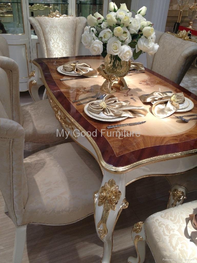 solid Furniture, new style dining room,gold foil decorate 4
