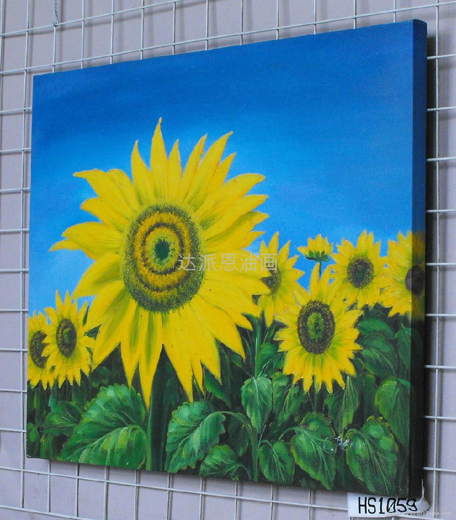 oil paingtings sunflower 2