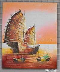 oil paingtings sailing boat