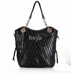 2013 new arrival shoulder  lady bag vertical stripes