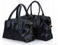 black genuine leather travel bag 1