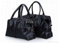 black genuine leather travel bag 2