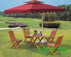 The outdoor umbrellas 