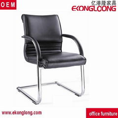 steel leg office leather chair