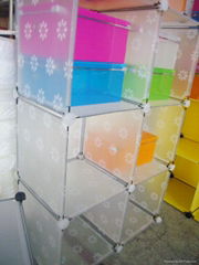 plastic (PP) cube storage shelf