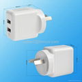 2 USB port  Power Adapter for iphone & ipod 3