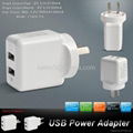 2 USB port  Power Adapter for iphone & ipod 5