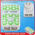 4USB power adapter for mobile phone