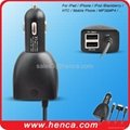 USB port car power charger for ipod